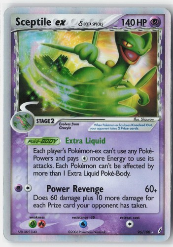 Sceptile ex 96/100 Holo Ultra Rare Crystal Guardians Pokemon HP