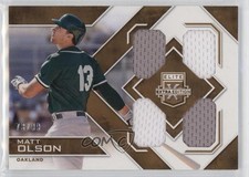 2016 Panini Elite Extra Edition Quad Materials Holo Gold 78/99 Matt Olson o7m
