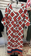 Malia Honolulu Women s Size 8 Midi Dress Flower Floral Hawaiian Vintage 70s 80s