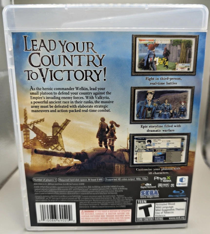 Valkyria Chronicles para PS3 completo com manual PlayStation 3 testado - Imagem 4 de 4