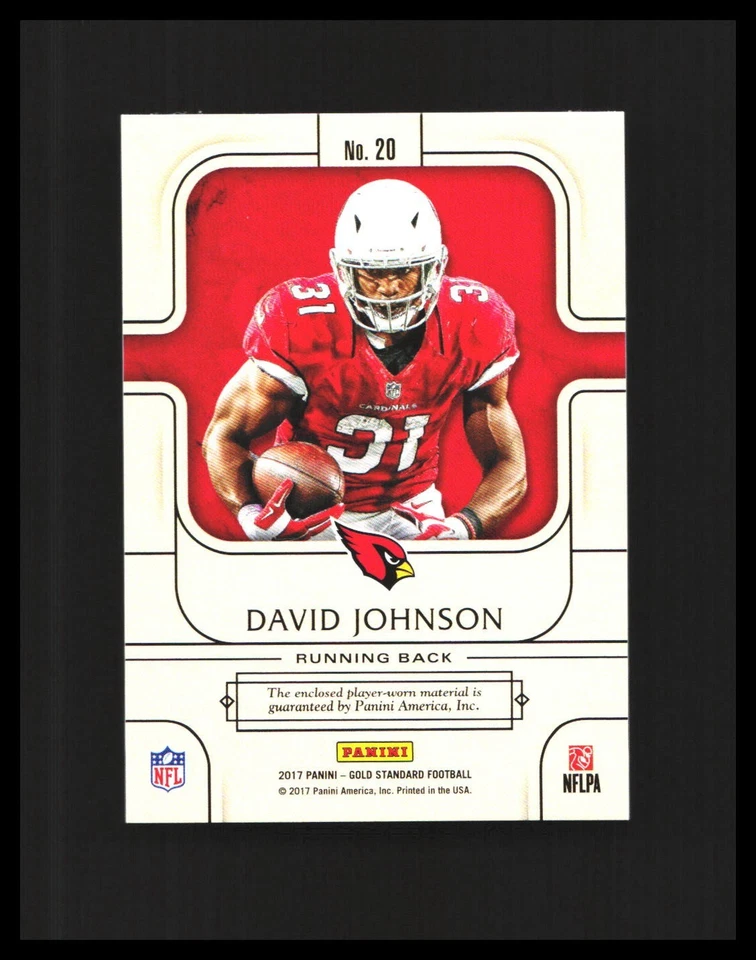 2017 David Johnson Patch Panini Gold Standard Gold Rush /99 #20 Cardinals - Image 2 of 3