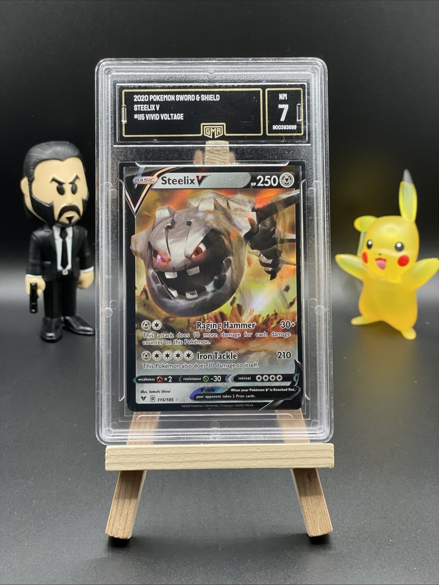 世界65枚 PSA10 ハガネールV steelix 2020 046 25 Amazon.com: Pokemon - Steelix V - 176/185 - Vivid Voltage