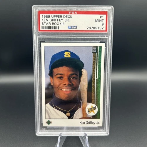 1989 Upper Deck - Star Rookie Ken Griffey Jr #1 (RC) Graded PSA 9