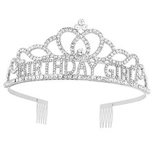 Diane Birthday Crowns for Women Tiaras for Girls Crowns for Girls Silver