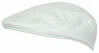 Mens White Real Soft Leather Ivy Beret Newsboy Gatsby Golf Cabbie Flat Cap Hats