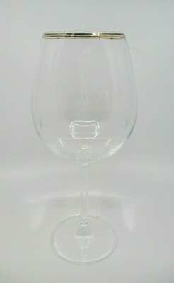 SCHOTT ZWIESEL DIVA CHARDONNAY GLASS- GOLD BAND  -8 1/4'' X 2 3/8'' -0113D
