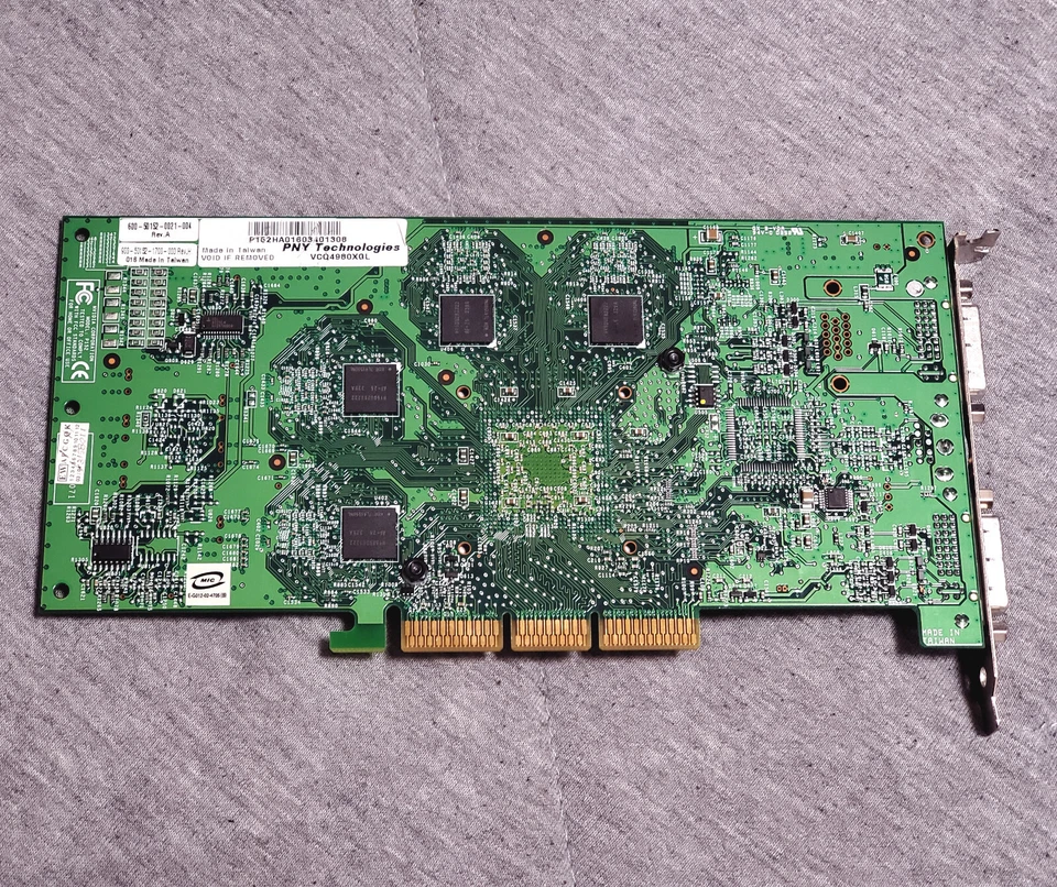 Nvidia QUADRO4 980 XGL - 128MB dual DVI - 8x AGP graphics card GPU, works great - Image 2 of 4