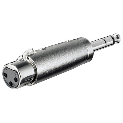 Goobay 2 Adapter Plug Jack 6.3mm/XLR Female Stereo