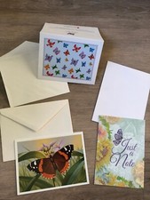 lot of 3 butterfly greeting Card and envelope
