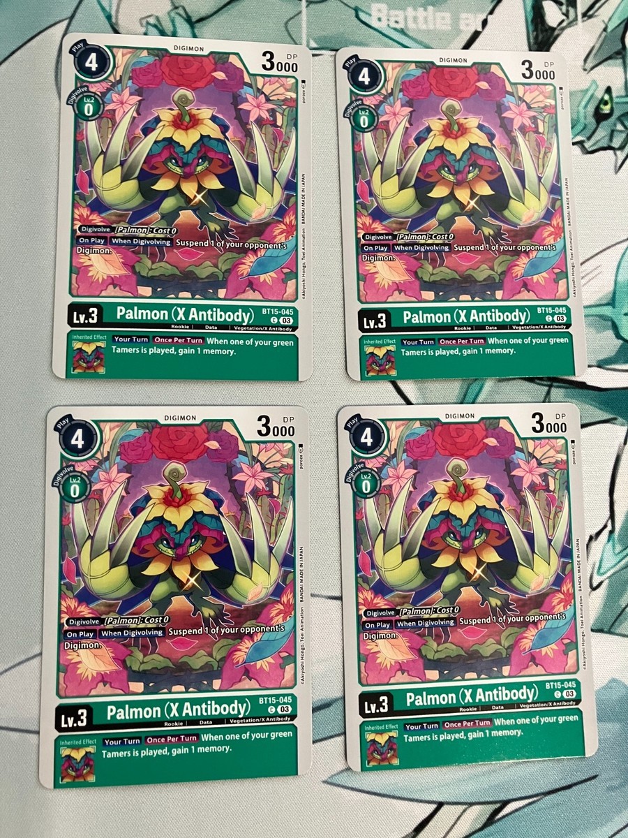4x Palmon (X Antibody) BT15-045 C (Playset) Digimon CCG | Exceed