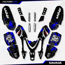 Black Blue Savage Camo Racing Graphics kit fit Polaris Outlaw 50 ATV Decal 07-14