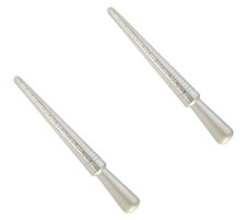 Set of 2 Ring Size Mandrel, US Sizes 1-15, EU, mm, and Internatial Sizes, Alum