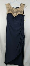 Alex Evenings Petite Formal Dress, Navy, Women's 14P