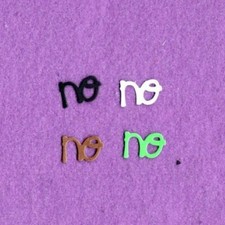 word NO die cuts scrapbook cards
