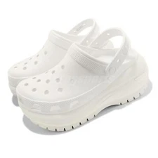 Crocs Classic Mega Crush Clog White Men Unisex Platform SlipOn Sandal 207988-100