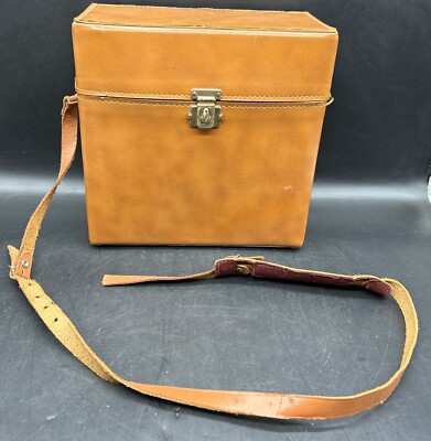 Vintage Camera Hard Carrying Case 11  x 11 x 5  Brown