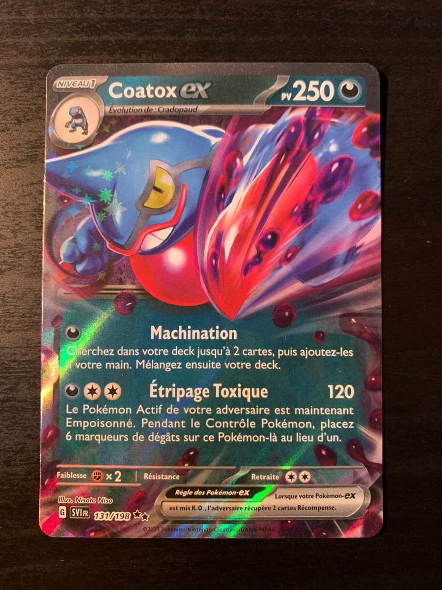 Coffret Ultraboost Coatox Ex 131/198 – Écarlate Et Violet 1 – 10 Cartes Pokémon Françaises – Dès 3 Ans