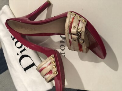 良品 Dior ミュール ブラック トロッター 金具 DIORISSIMO 35 良品 Dior ミュール ブラック トロッター 金具 DIORISSIMO 35