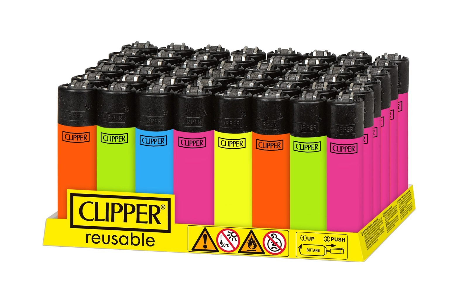S Large Flint Box Of 48 Solid Fluo-uk Offer