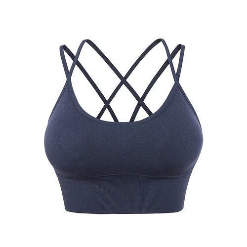 Damen Sport-BH nahtlose Bralette Tank Crop Top gepolstert BH Bustier Cami Weste - Bild 21 von 24