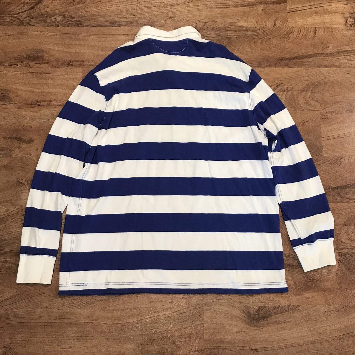 PolobyRalphLauren RugbyShirt 刺繍 90s XXL 90s Polo by Ralph Lauren Polo Rugby Shirt / Spell Out / Big