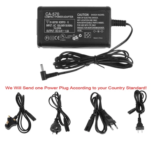 Compact Power Adapter for Canon CA-570 CA-570A CA-570B CA-570E CA-570K CA-570S