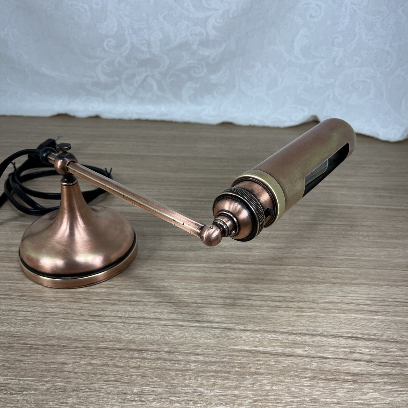 Vintage Antique Adjustable Copper Bankers/Library Desk Lamp 1915 Restored