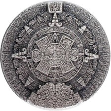 2 UNZEN 999 SILBER - MAYA KALENDER / AZTEKEN / MEXIKO - SILBERBARREN - MEDAILLE 