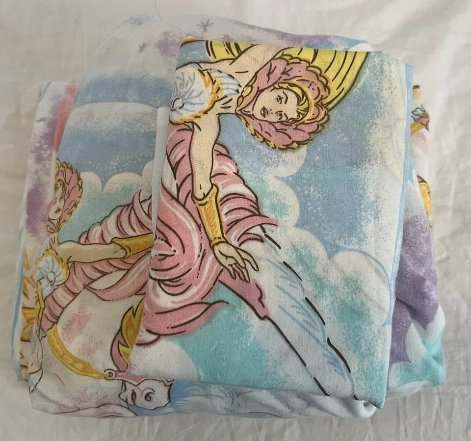 Juego completo de sábanas She-Ra Princess of Power 1985 vintage con 1 funda de almohada Burlington Foto 4 de 4