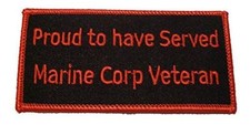 PROUD TO HAVE SERVED MARINE CORPS VETERAN PATCH USMC SEMPER FIDELIS DEVIL DOG