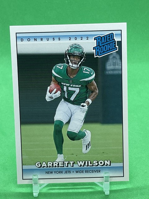 2022 Panini Instant RATED ROOKIE Card RETRO Garrett Wilson RC Jets #5