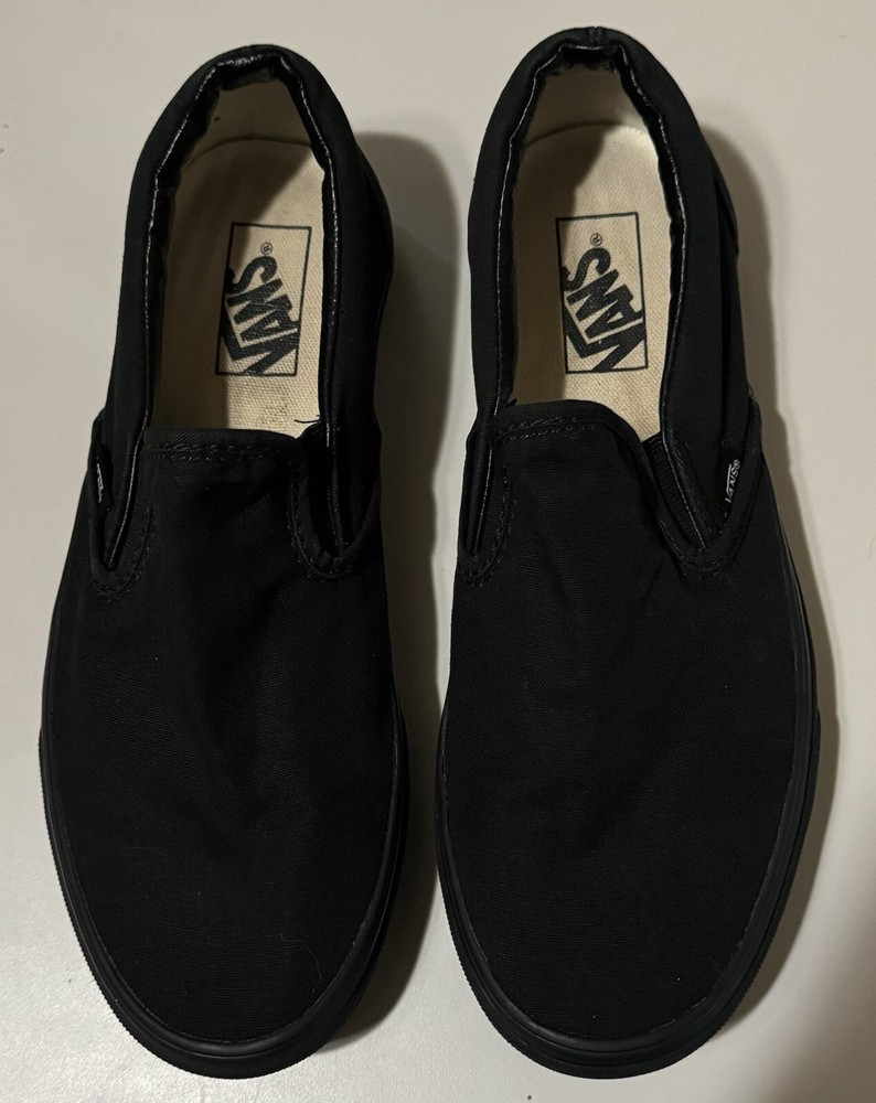 Women’s VANS Black Slip On Shoes Size 10 FREE SHIPPING
