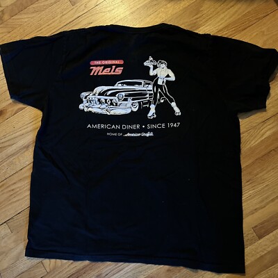 Mel's Diner 2020 Car Shirt Mens XXL Black The Original American Graffiti Diner