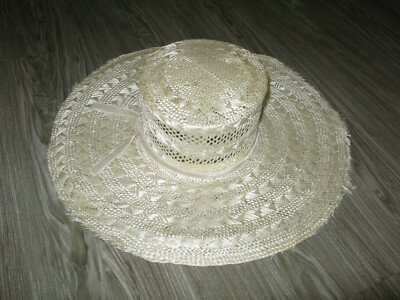 ALBERTUS SWANEPOEL NWT\'S $295 SUNHAT 1 SIZE CLAIRE CREAM HAT Tan.Medium.Brim.Fedora.Tan.  main image 4
