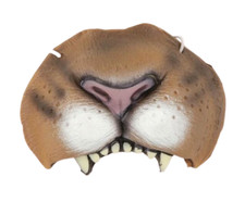 Deluxe JUNGLE LION NOSE Cat Latex Rubber Teeth Zoo Animal Costume Mask Tiger