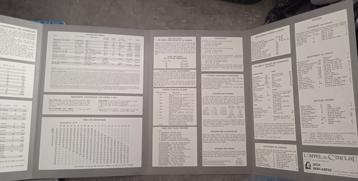 Jeu de rôle l'appel de Cthulhu ed 1984 jeux descartes - Jeux & Jouets