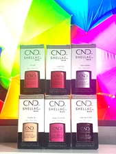 CND Shellac Gel Polish PAINTED LOVE Winter 2022 -0.25 OZ - NEW FULL SET 6 PCS