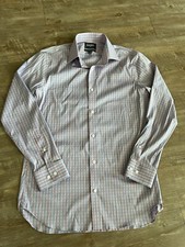 Bonobos Dress Shirt Sz L Slim Fit Blue Pink Plaid Cotton Button Up