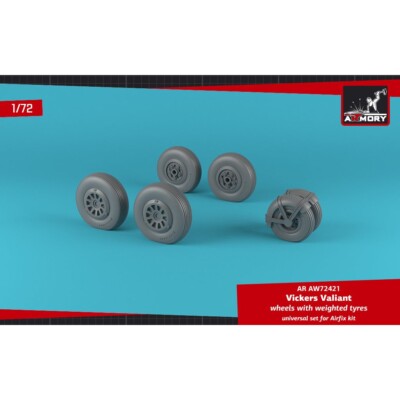 Armory Models AR AW72421 Scale kit 1/72 A.W. Valiant wheels w/ weighted tires
