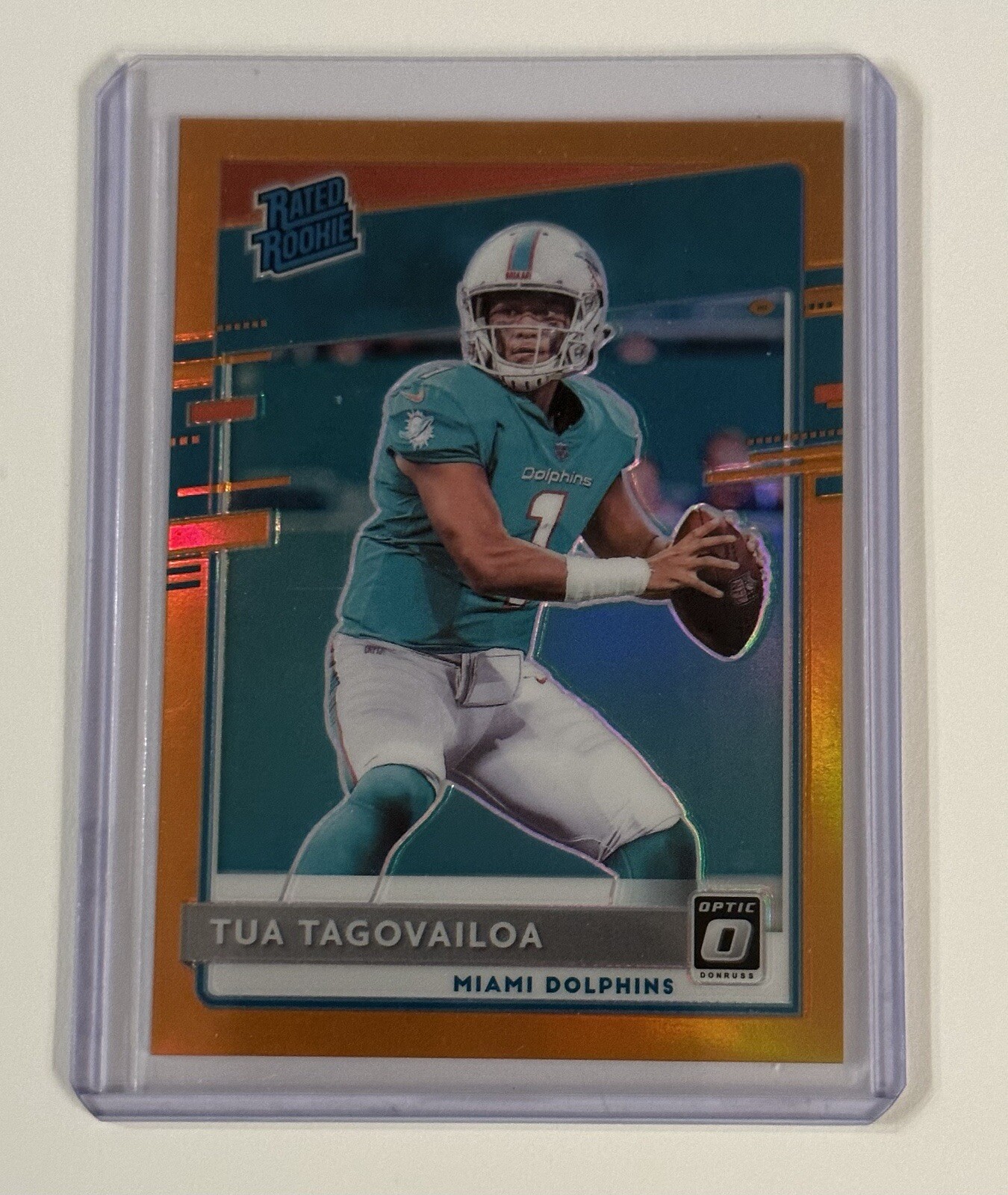 2020 Panini Donruss Optic - Rated Rookies Orange Prizm #152 Tua Tagovailoa /199
