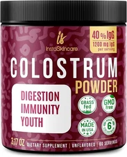 Bovine Colostrum Powder - 40% IgG Highly Concentrated Pure Bovine 3.17 OZ USA