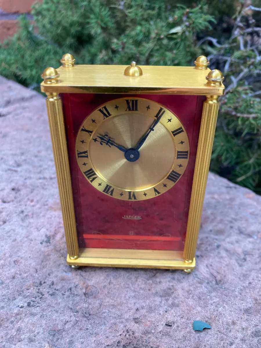 BEAUTIFUL VINTAGE JAEGER LECOULTRE 8 DAY MUSICAL ALARM CLOCK REUGE MUSIC BOX