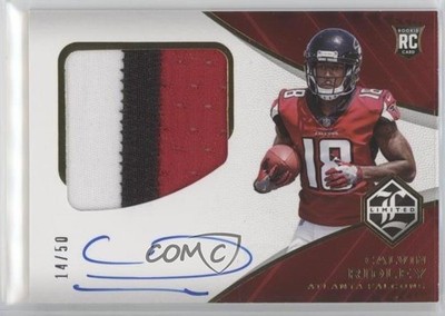 2018 Limited Gold Spotlight 14/20 Calvin Ridley RPA Rookie Patch Auto RC 3d7