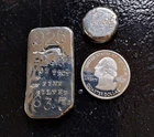 Bar & Round 2.47 Troy Ounces 925 Fine Silver Hand-Poured Ingots,