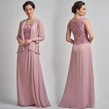 Mother Of The Bride Dresses A Line Floor-Length Chiffon Appliques With Jacket
