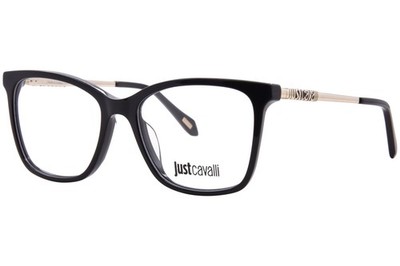 Just Cavalli VJC007 0700 Eyeglasses Women's Black Full Rim Square Shape 53mm