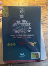new McFarlane DC Super Powers Gold Label Batman Superman Wonder Woman B W accent