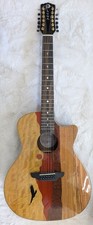 Luna Vista Eagle 12 String Tropical Wood Acoustic Electric Guitar w/Hard Case
