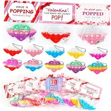 Valentines Day Gifts for Kids, 30 Pack Valentines Day Cards for Kids with Mini