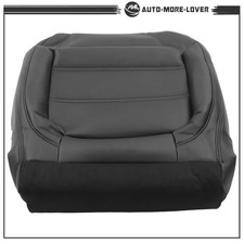 For Vw Passat 2012-20 Driver Bottom Seat Cushion Cover Black Perforated Leather